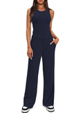 Darong Women's 2 Piece Summer Outfits Sleeveless Matching Lounge Sets