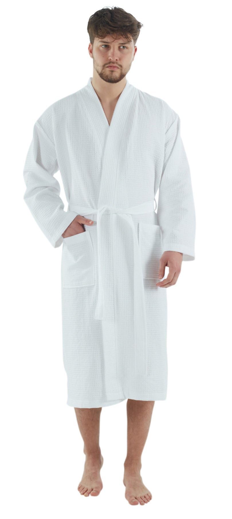 BAGNO MILANO Mens Robes, Waffle Robes For Men, Turkish Cotton Mens Bathrobes