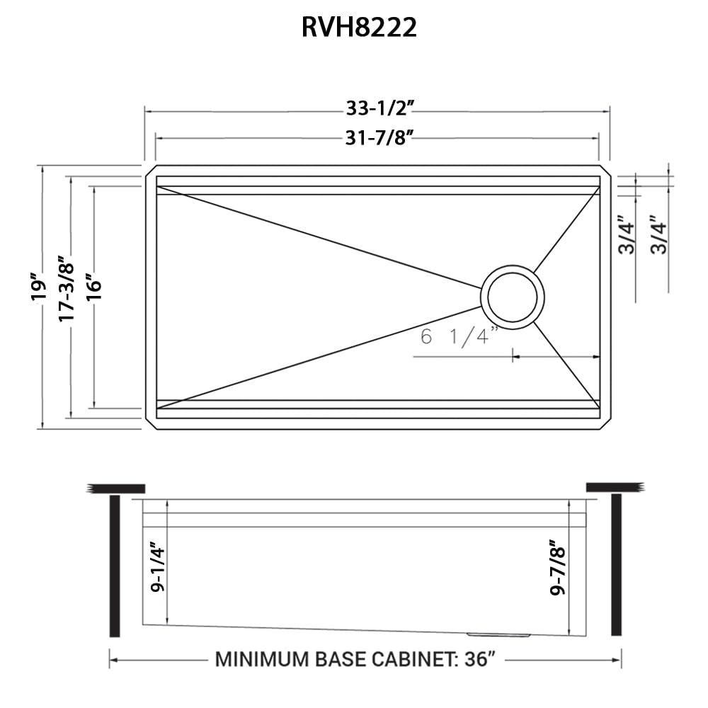 Ruvati 33-inch Workstation Kitchen Sink - Dual Tier Double Bowl Kitchen Sink - Low Divide Undermount Sinks - 16 Gauge Stainless Steel Kitchens Sinks - RVH8255