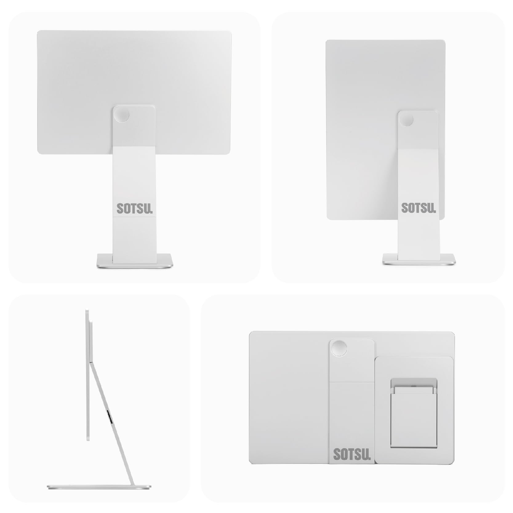 SOTSU FlipAction Pro 16" Gen2 Premium Portable Monitor | Super Compact | Pivot Rotate | 2560x1600 DCI P3 | 120Hz | 400 Nits | Full Metal CNC | Perfect Match for Mac and Windows (Metallic Gray)