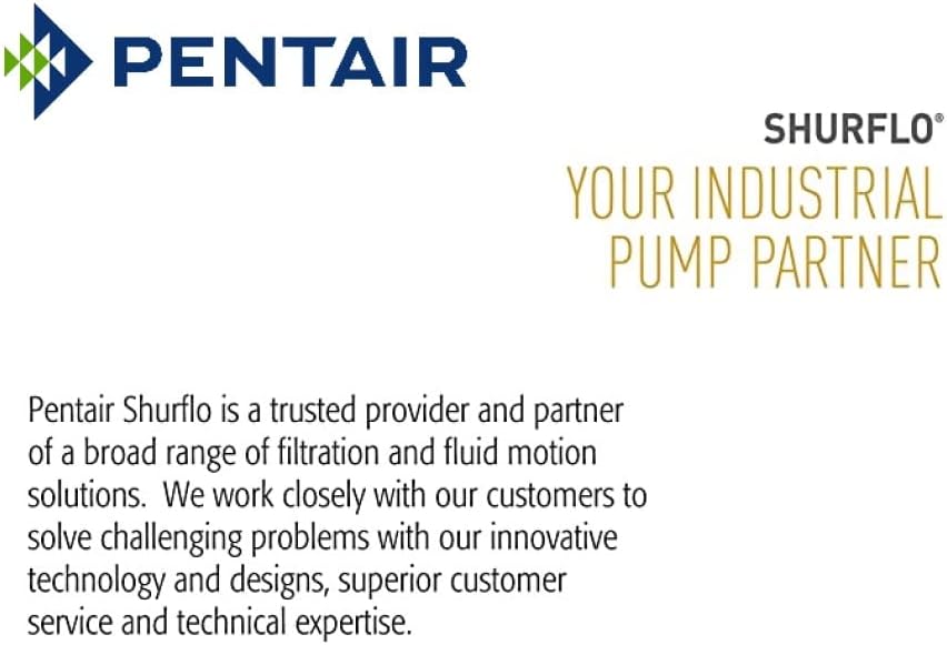 PENTAIR SHURFLO 8000-543-238 High Pressure 12V DC Diaphragm Pump, 1.8 GPM 100 PSI Automatic Demand Water Pump, Viton Valves & Santoprene Diaphragm, 3/8" NPT Female Ports for Agricultural Sprayers