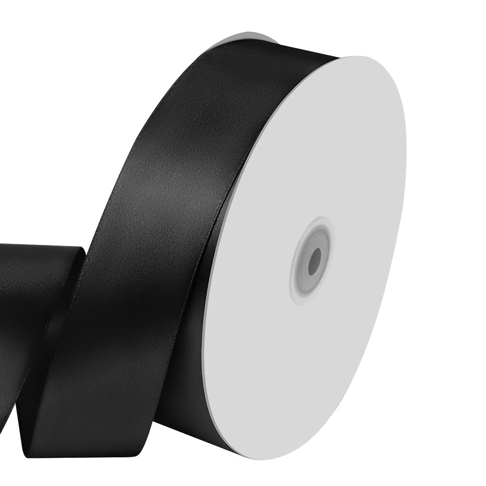 1" Wide x 100 Yards Single Face Polyester Satin Ribbon, Satin Ribbon for Crafts, Gift, Hair Bows, Wedding Party Decoration, Bow Making & Other Projects (Apple Green)