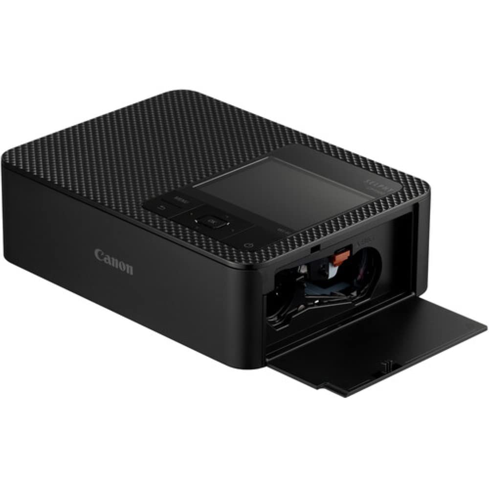 Canon SELPHY CP1500 Compact Photo Printer | Black with KP-108IN Color Ink and Paper Set (2 Items)