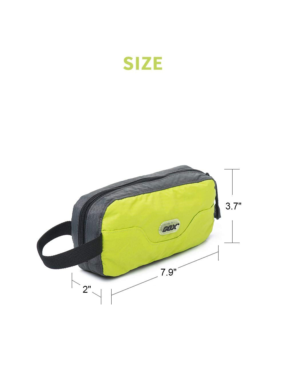 GOX Travel Small Toiletry Bag for Men Nylon Dopp Kit Medicine Bag Travel Organizer Pouch Shave Kits for Teens Toiletry Essentials Bathroom Compact (Black, 7.9 * 3.7 * 2 Inches)