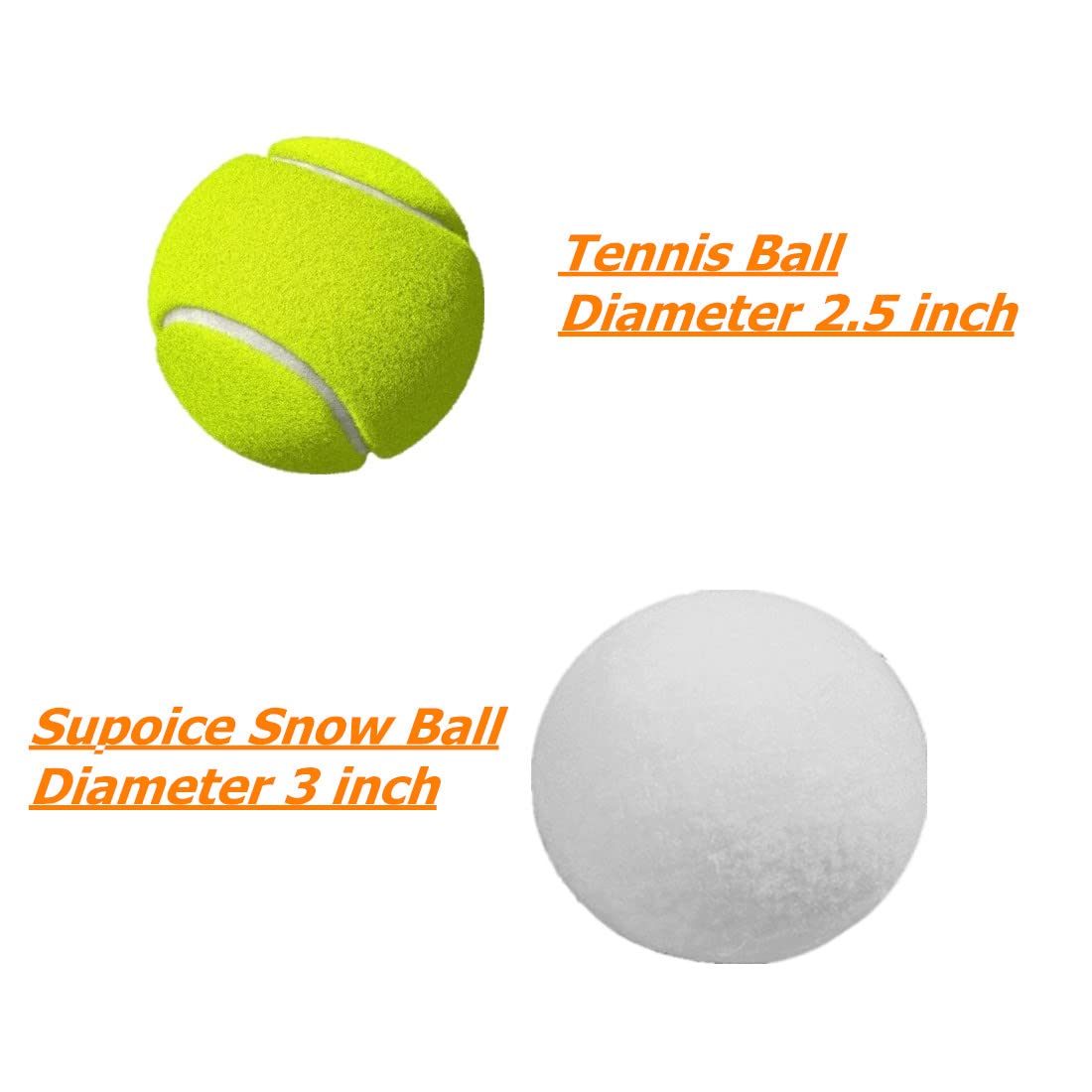 Supoice 30 Pack Snow Fight Balls 3 Inch Large Size Christmas & Winter Holiday Realistic Fake Snow Toys for Indoor & Outdoor Snow Fight & Toss Game