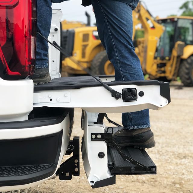 B&W Trailer Hitches MultiPro Tow & Stow Adjustable Trailer Hitch Ball Mount Compatible with MultiPro Tailgate - Fits 2" Receiver, Dual Ball (2" x 2-5/16"), 4.5" Drop, 10,000 GTW -TS10065BMP