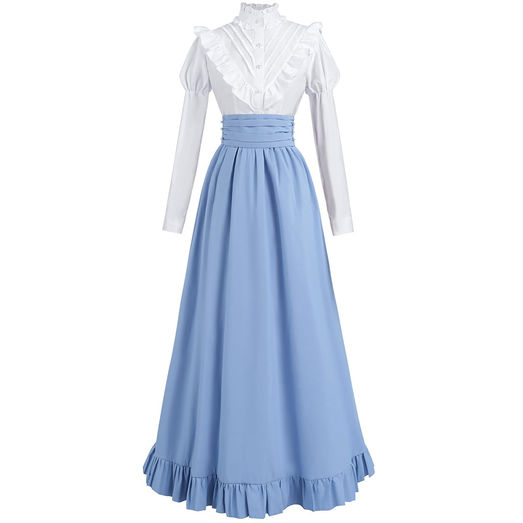Victorian Dress for Women 2-Pieces 1800s Edwardian Dress Ball Gown Renaissance Costume