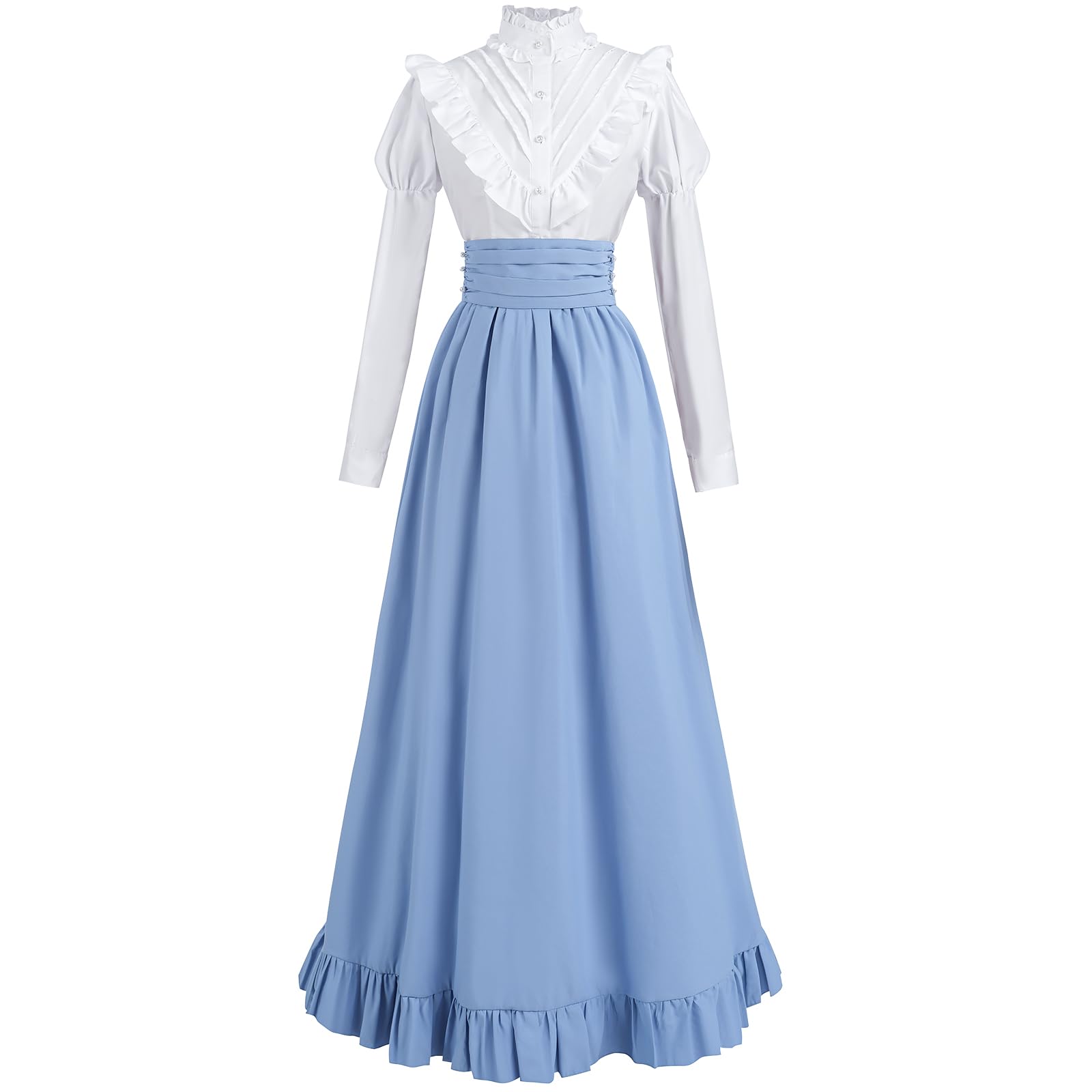 Victorian Dress for Women 2-Pieces 1800s Edwardian Dress Ball Gown Renaissance Costume