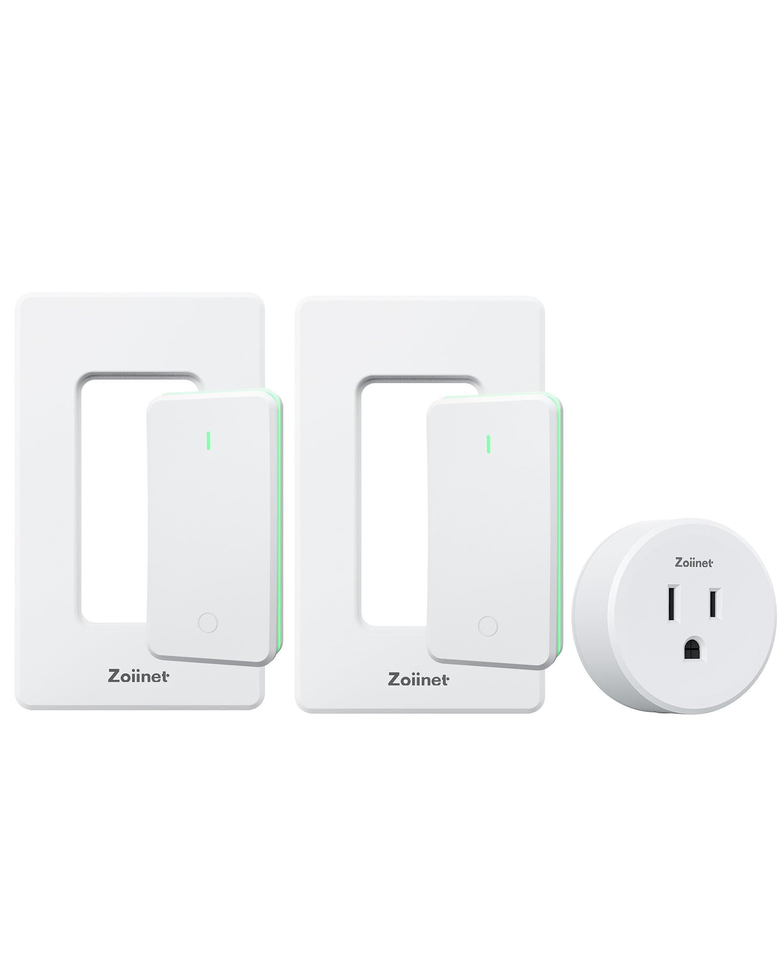 Zoiinet Remote Control Outlet Plug Switch, Buckle Design & Removable Wireless Light Switch, No Wiring Needed, 300 ft, 15A/1500W, Programmable, for Household Appliances