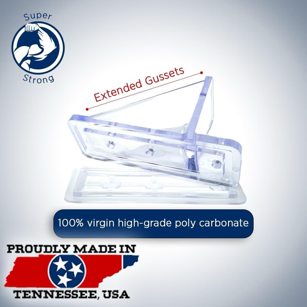 50 Pack Snow Guards for Metal Roofs – with Perfect Seal Gaskets & Screws – Heavy-Duty Polycarbonate Snow Stops Prevent Sliding Snow & Ice – Roof Snow Retention System | Made in USA