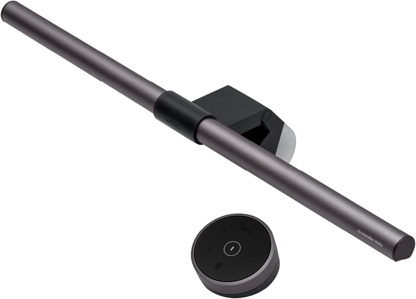 BenQ ScreenBar Halo LED Monitor Light Bar - Wireless Controller, Backlight, Adjustable Brightness/Color Temperature, Eye-Care Light Bar, No Screen Glare, Space-Saving, USB Powered Lamp