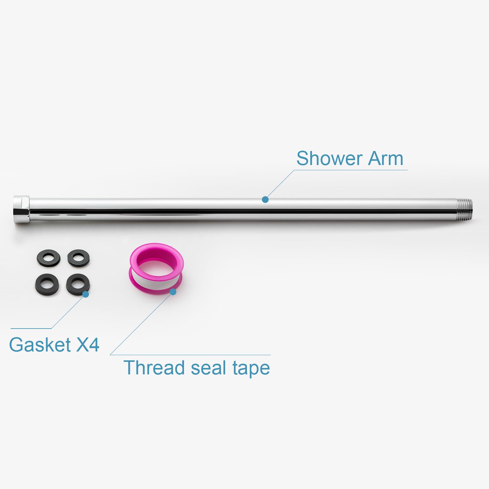OFFO Shower Head Extension Arm, Shower Arm Extension Shower Head Extender Made of 304 Stainless Steel Shower Pipe Extension, Bright Gold 3 in