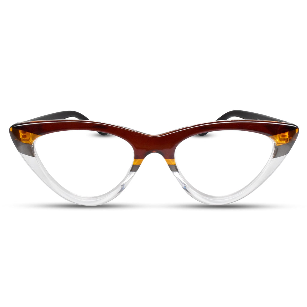 2SeeLife Premium Cat Eye TR-90 Reading Glasses for Women – Narrow–Medium Fit, Sturdy Frame, Spring Hinges, Stylish Readers, Black, +0.50