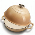 Cast Iron Bread Oven for Sourdough, 6Qt Bread Baking Pan with Lid, Enameled Sourdough Dutch Oven for Bread Baking, Oven Safe up to 482℉, Green