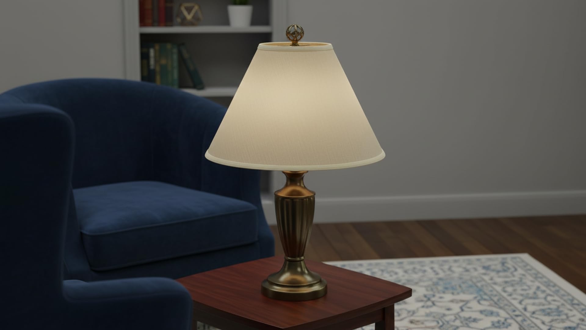 Aspen Creative 32083 Transitional Hardback Empire Shaped Spider Construction Lamp Shade in Brown, 18" wide (7" x 18" x 12 1/2")