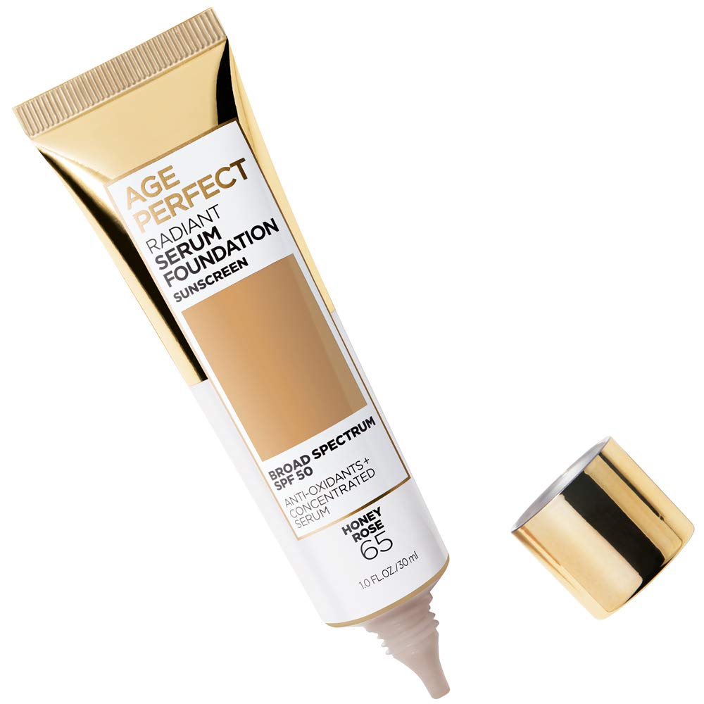 L'Oreal Paris Age Perfect Radiant Serum Foundation with SPF 50, Almond, 1 Ounce
