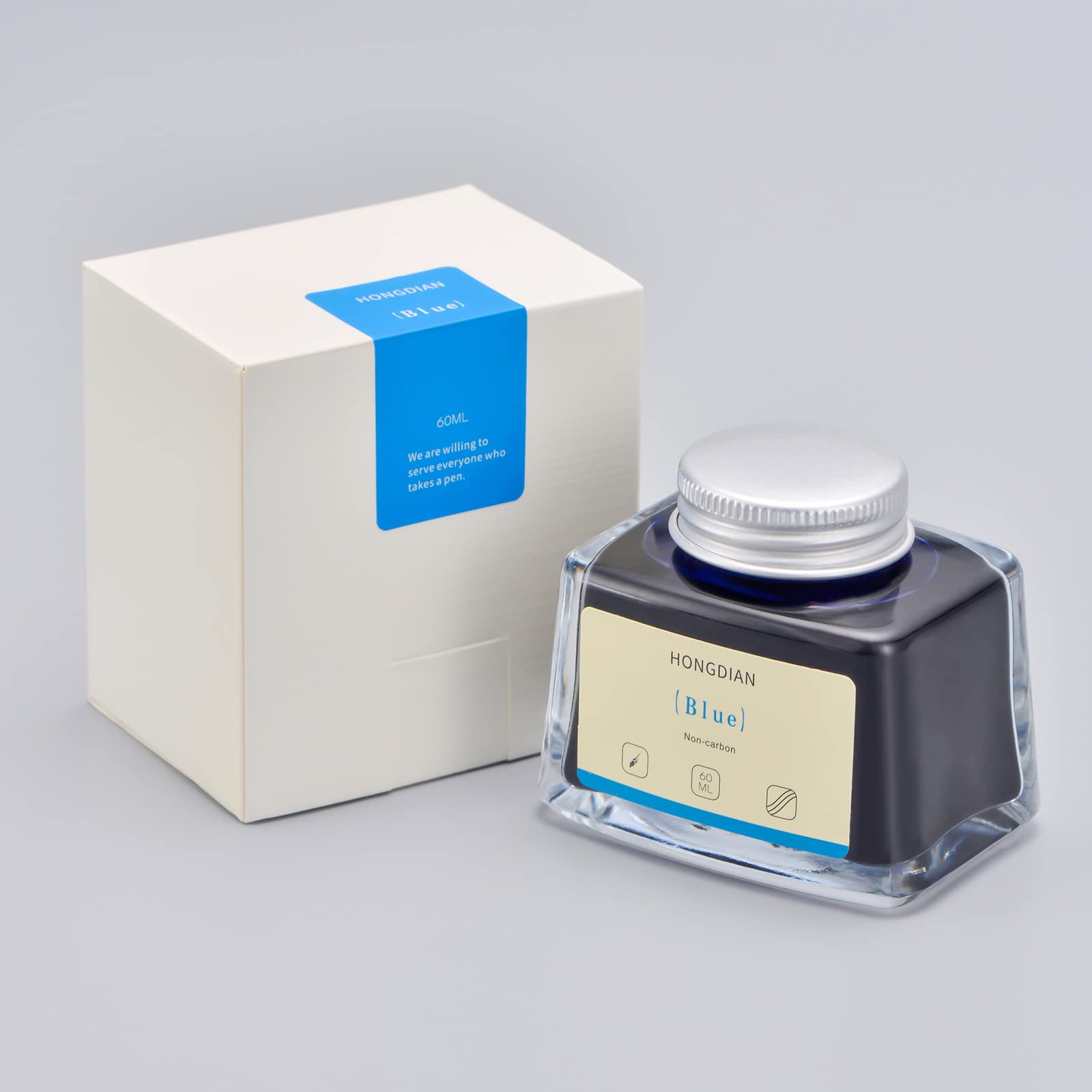 Asvine Hongdian Fountain Pen Bottled Ink Black, 60ml Fountain Pen Bottled Ink, Non Carbon