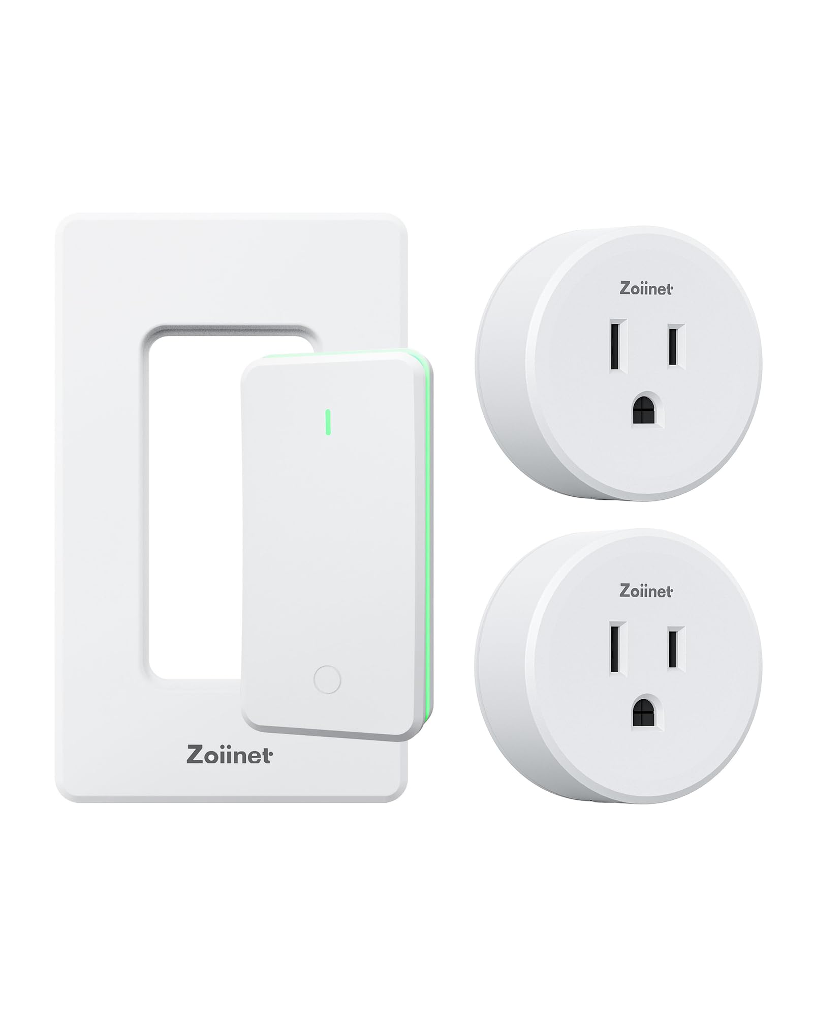 Zoiinet Remote Control Outlet Plug Switch, Buckle Design & Removable Wireless Light Switch, No Wiring Needed, 300 ft, 15A/1500W, Programmable, for Household Appliances