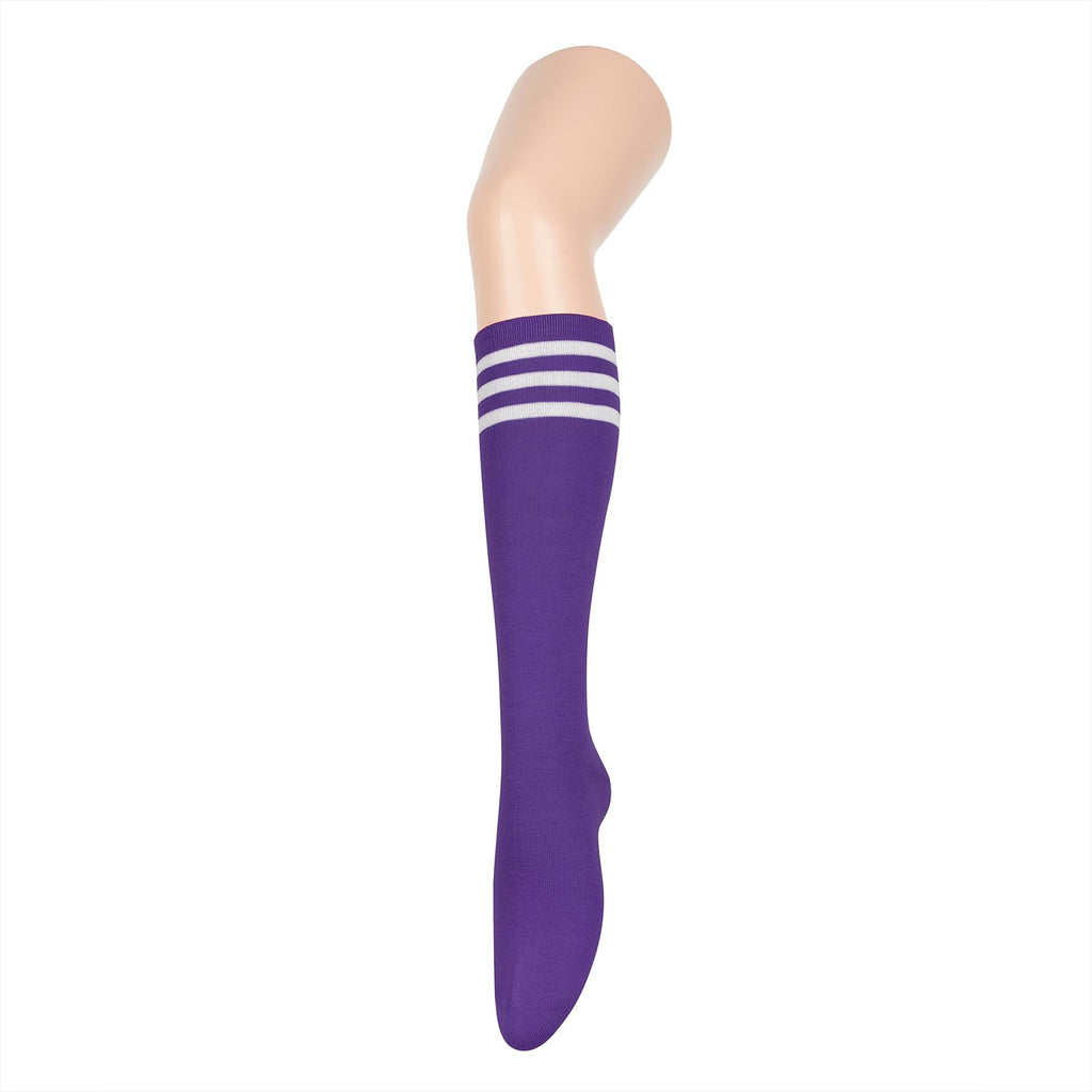 Century Star Knee High Striped Socks for Women - Long Thin Tube Sports Thigh High Socks Tall Stockings