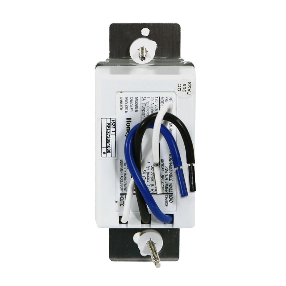 Honeywell Home RPLS730B1000/U RPLS730B1000 7-Day Programmable Light Switch Timer, White