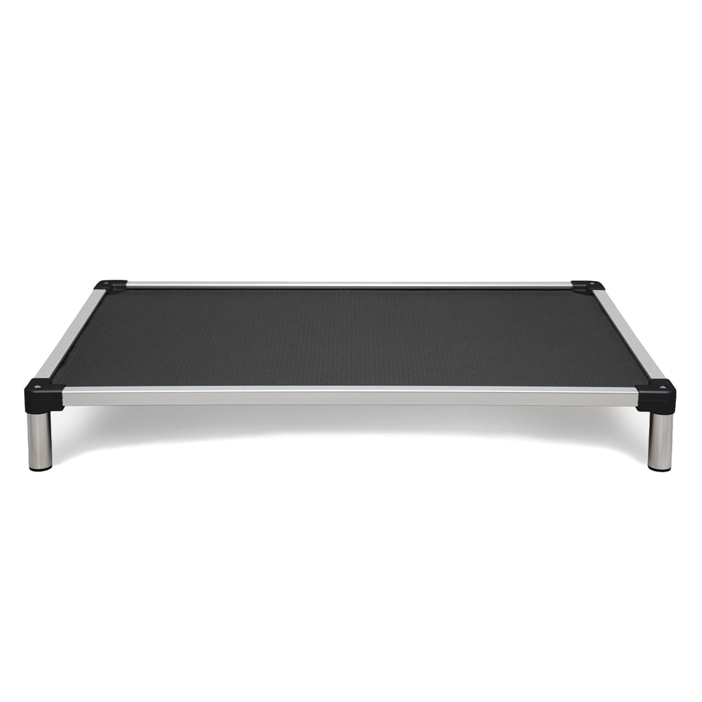 K9 Ballistics Chew Proof Elevated Cooling Outdoor Cot Bed for Small Dogs & Puppies - Virtually Indestructible, Preassembled, Withstands Aggressive Chewers - S, Black Mesh