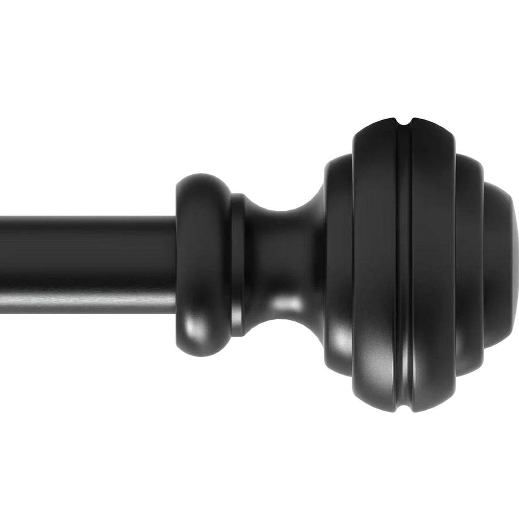 Curtain Rods for Windows 48-84 inch,3/4 inch Heavy Duty Adjustable Decorative Curtain Rod with Modern Finials,Window Rods for Bedroom, Living Room,Patio and Kitchen