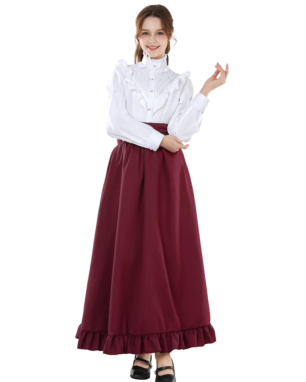 Victorian Dress for Women 2-Pieces 1800s Edwardian Dress Ball Gown Renaissance Costume