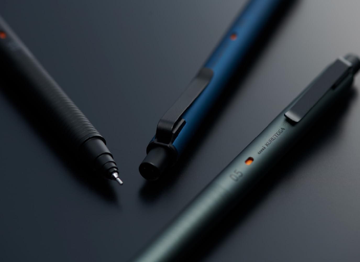 KURUTOGA Mitsubishi Pencil Mechanical Pencil Metal 0.5mm Nocturne Black M5KH1P.24 With Original Stylus Ballpoint Touch Pen