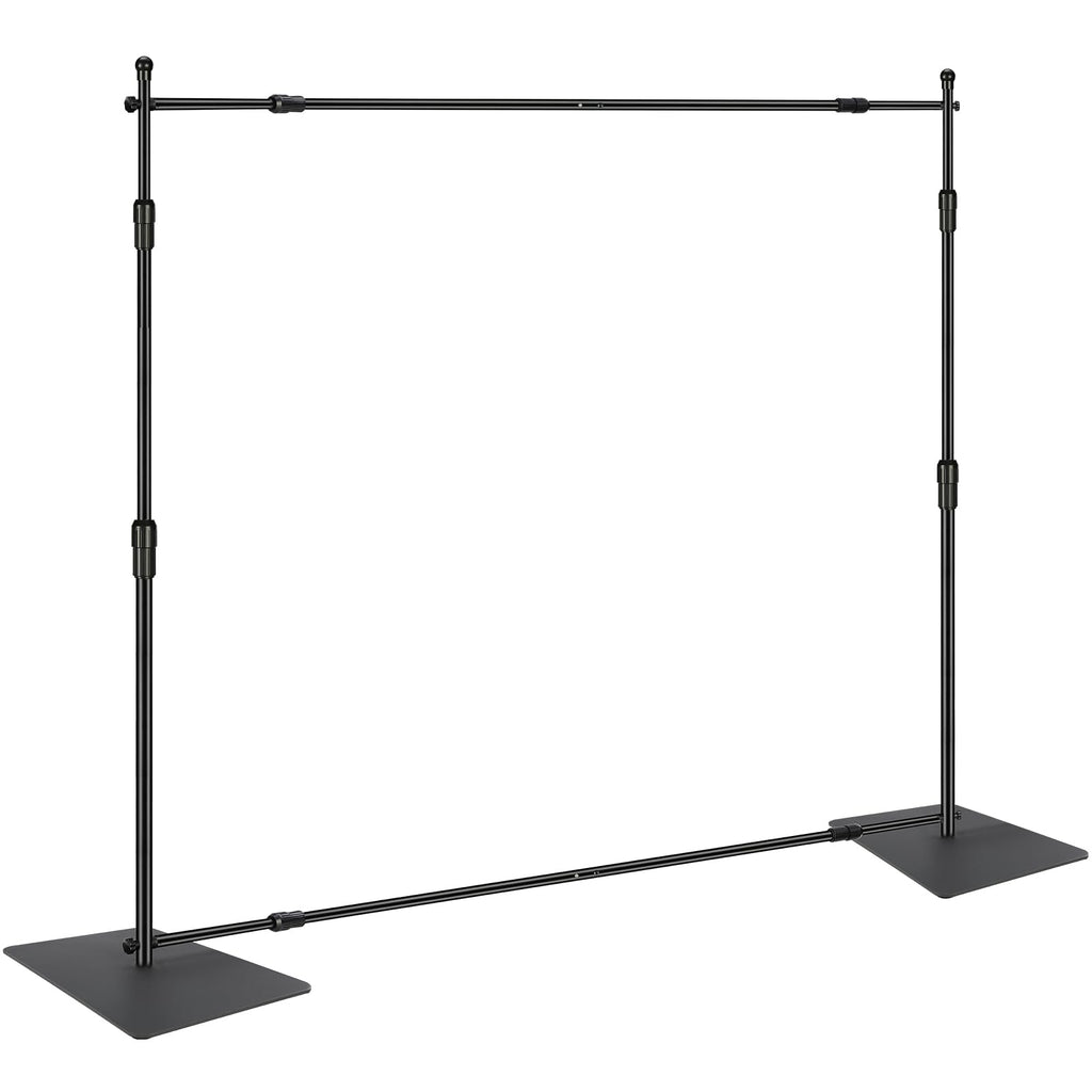 VEVOR Backdrop Stand, 5 x 6.5 ft Adjustable Photo Backdrop Stand Kit, Portable Background Backdrop Stand with 3 Crossbars, Heavy Duty Projector Screen Stand, for Wedding, Photo Video Studio & Party
