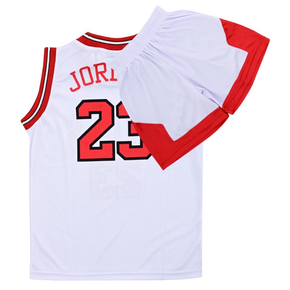 Youth Basketball Jerseys for Boys Girls Gradient Basketball Jersey Shorts for 2-14 Years Kids Training Uniform Sets