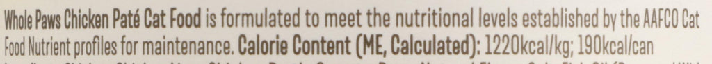 Whole Paws, Grain-Free Wet Cat Food, Chicken Paté, 5.5 Ounce