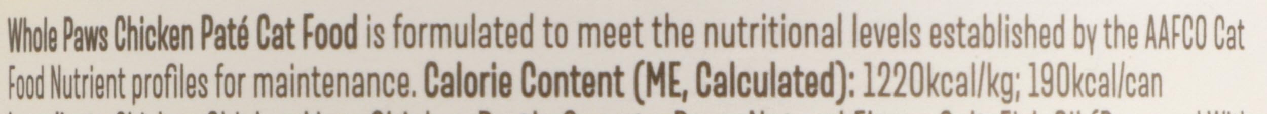 Whole Paws, Grain-Free Wet Cat Food, Chicken Paté, 5.5 Ounce