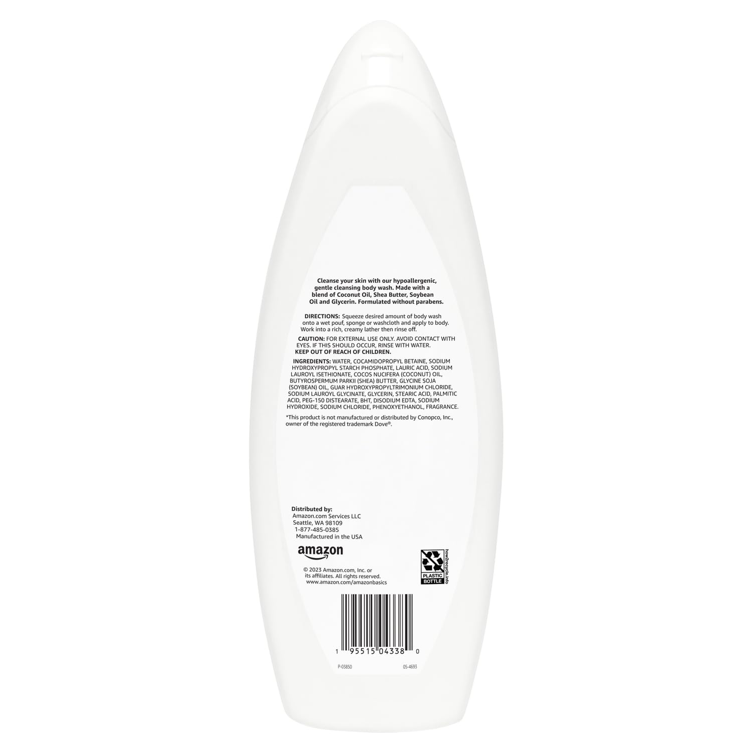 Amazon Basics Moisturizing Body Wash, Fresh Scent, Deep Moisture, Nourishing, Dermatologist Tested, 22 fl oz (1-Pack)
