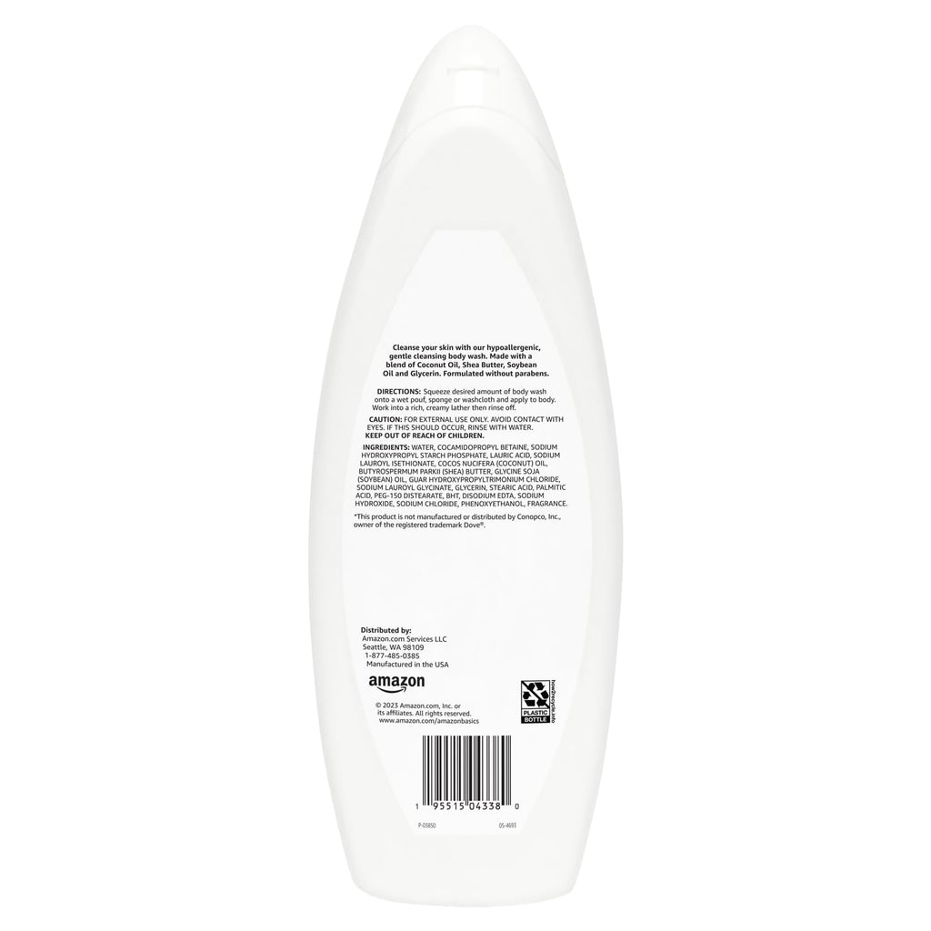Amazon Basics Moisturizing Body Wash, Fresh Scent, Deep Moisture, Nourishing, Dermatologist Tested, 22 fl oz (1-Pack)