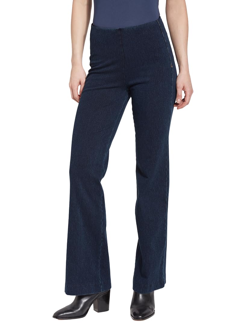 Lyssé Denim Trouser High Waisted Stretch Jeans for Women – Wide Leg Pull-On Pants with Flattering Fit & Soft Fabric