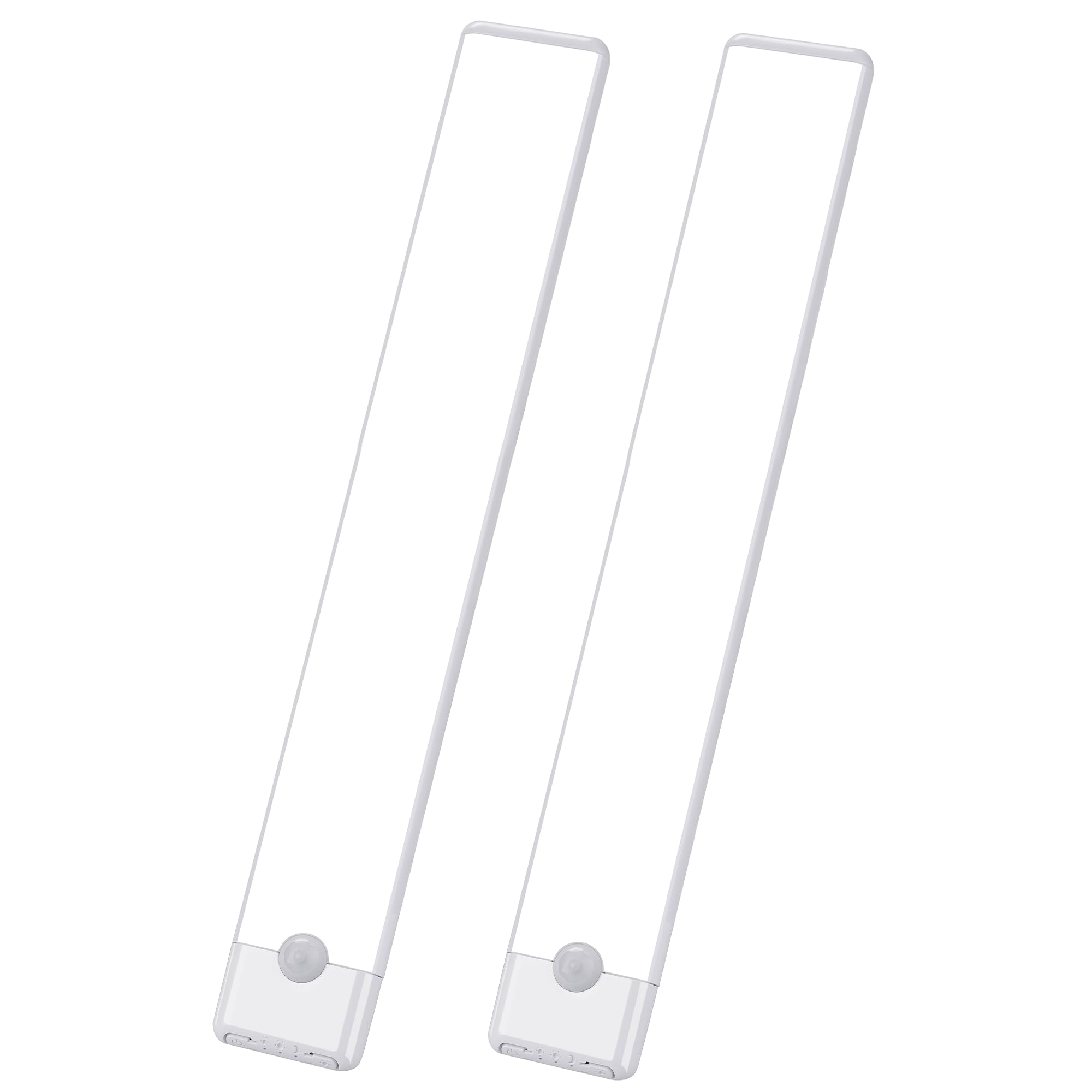 Motion Sensor Under Cabinet Lights, Magnetic Rechargeable Under Counter Closet Light, Wireless Night Light Bar Stick-On, 2-Pack, Warm White