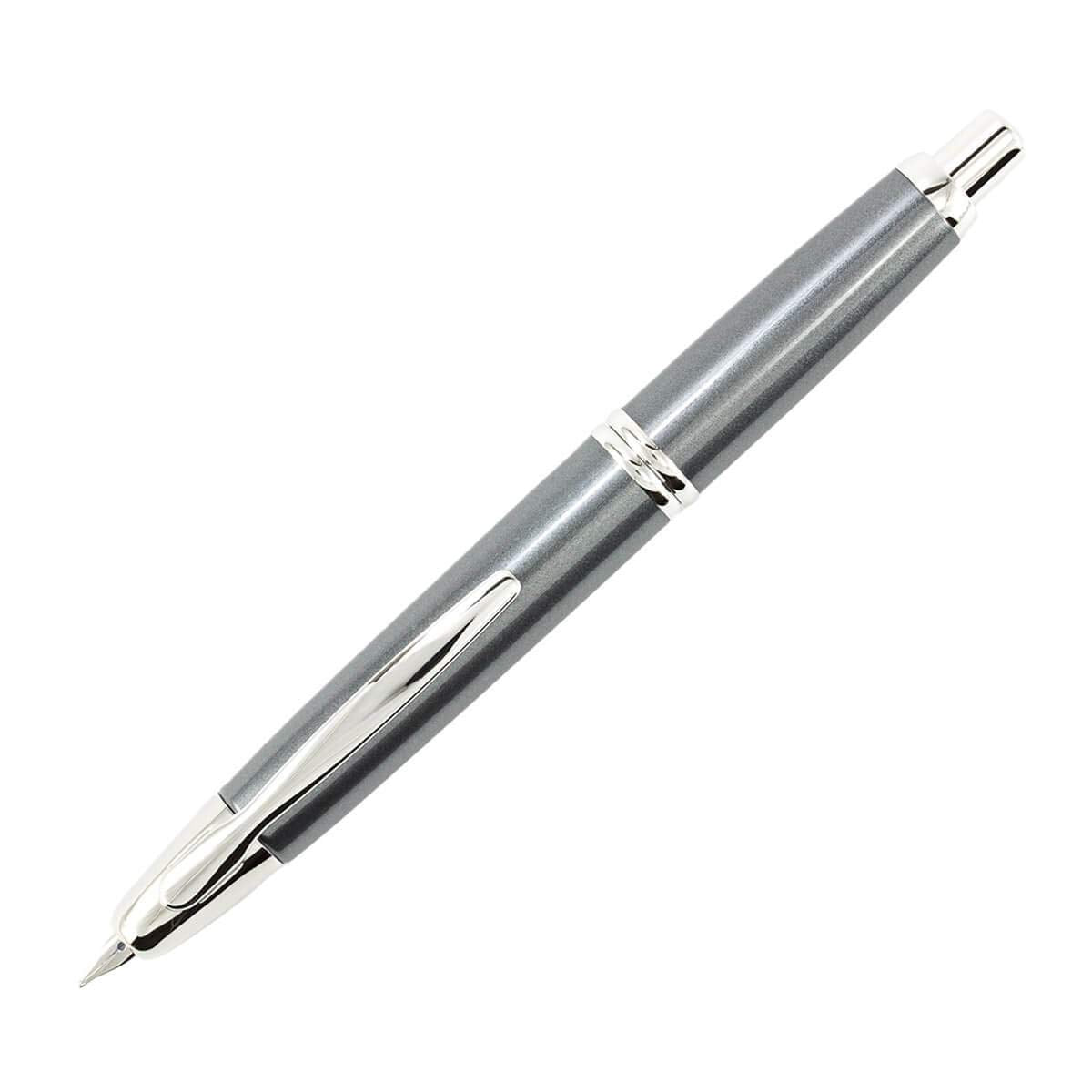 PILOT Vanishing Point Collection Refillable & Retractable Fountain Pen, Black Carbonesque Barrel with Rhodium Accents, Blue Ink, Medium Nib (60246)