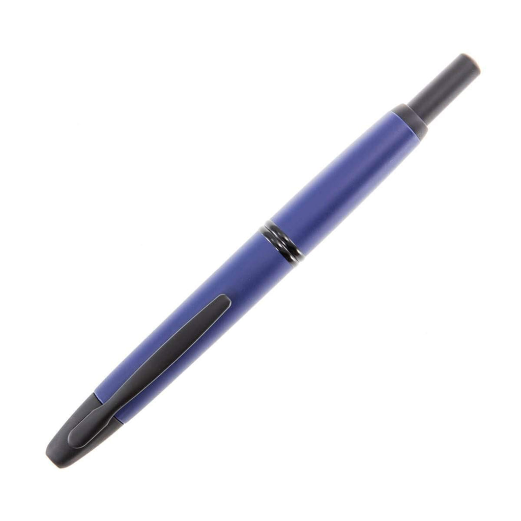 PILOT Vanishing Point Collection Refillable & Retractable Fountain Pen, Black Carbonesque Barrel with Rhodium Accents, Blue Ink, Medium Nib (60246)