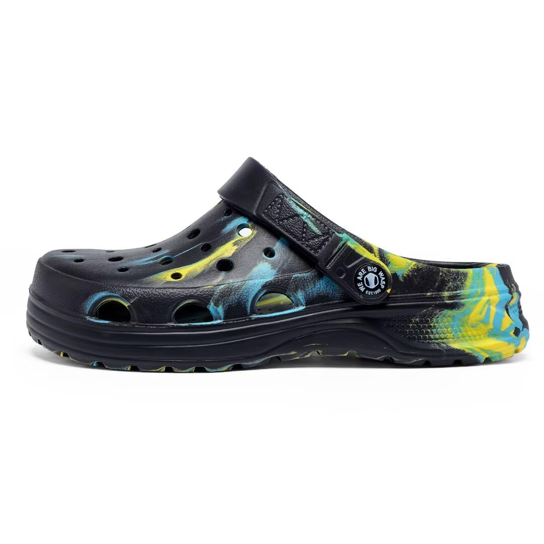Kids Boys&Girls Black Camouflage Clogs Children's Beach Shoes Classic Marbled Tie Dye Clog Little Kid