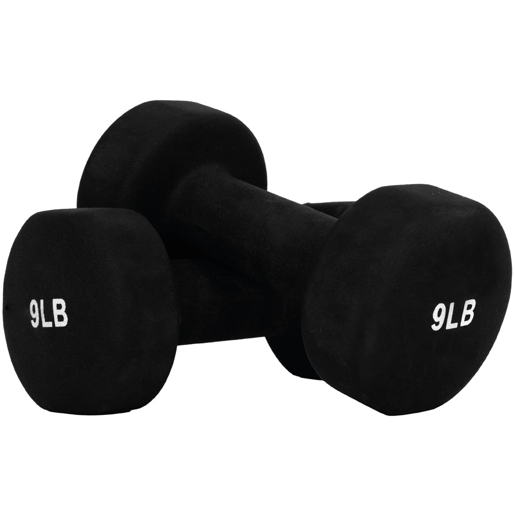 FUXION Neoprene Dumbbell Hand Weights, Sets of 2 Hexagon Non-Slip Weights for Home Gym Yoga Pilates Workout