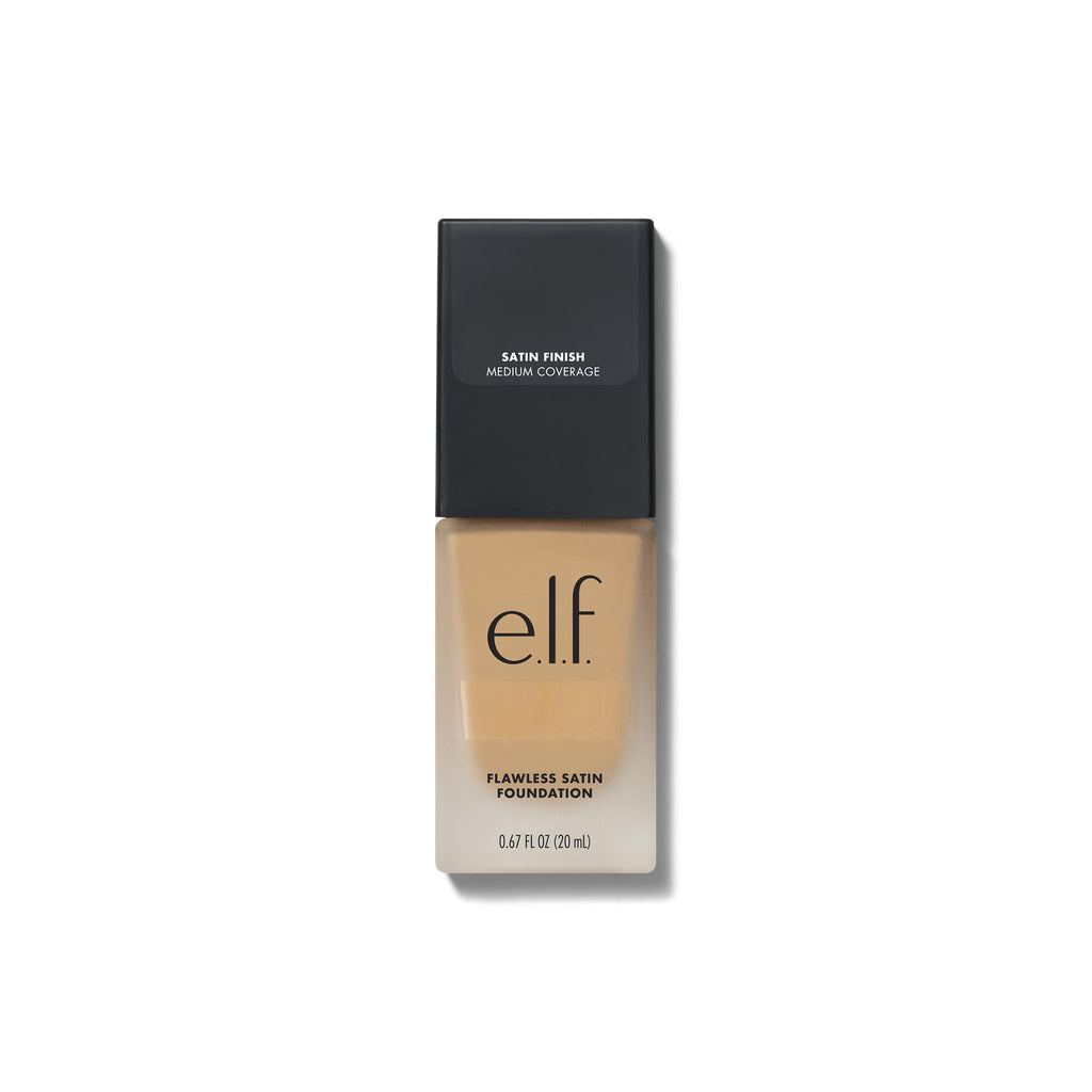 e.l.f. Flawless Satin Foundation, Lightweight & Medium Coverage, Semi-Matte Finish, Vegan & Cruelty-Free, Alabaster, 0.68 Fl Oz (20mL)