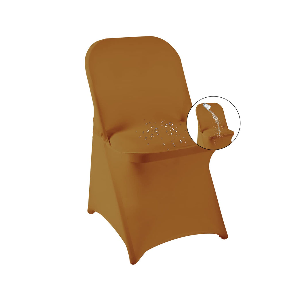 magalo 12 Pack Black Spandex Folding Waterproof Chair Cover, Stretch Chair Cover Protector for Wedding, Party, Dining Banquet and Other Special Events