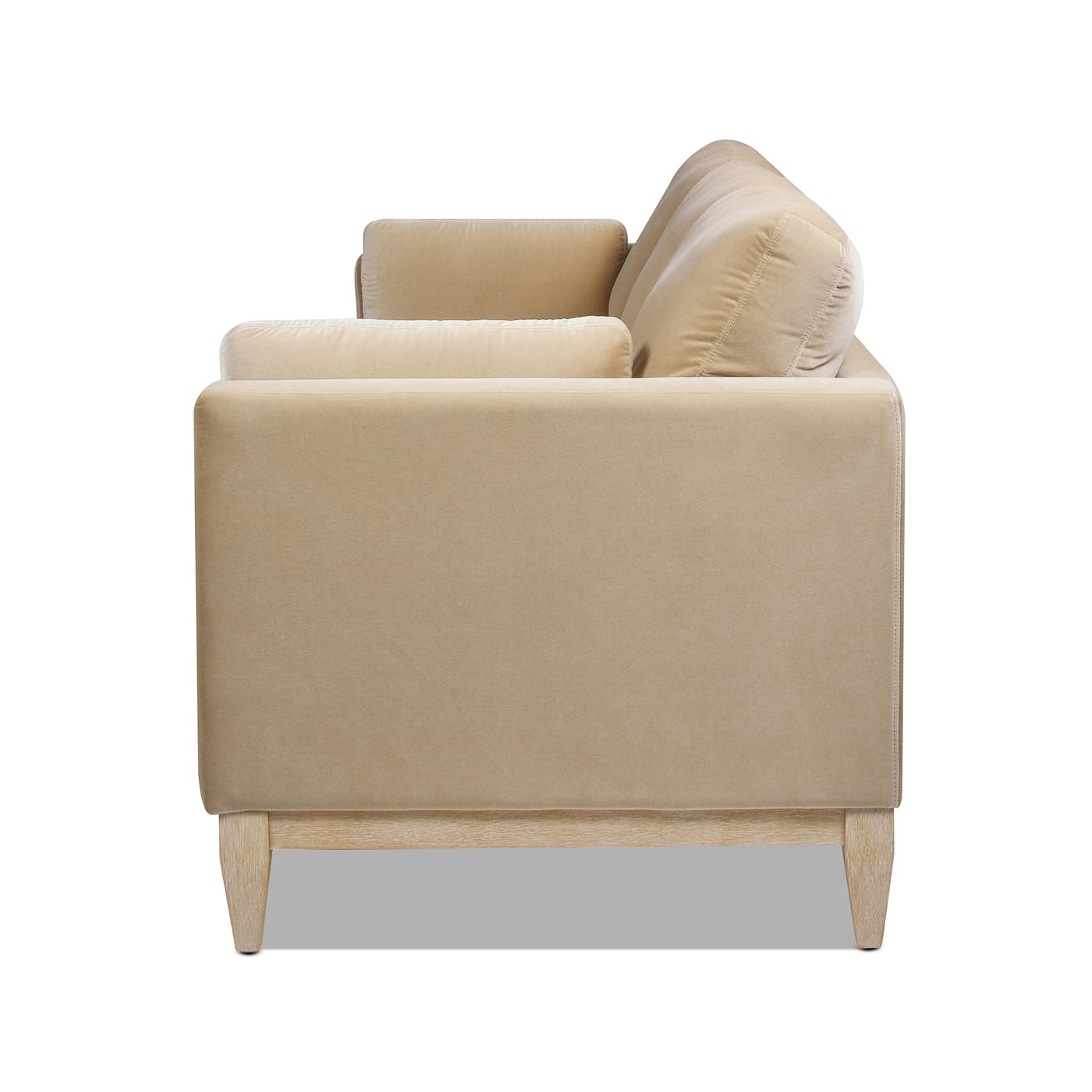 Jennifer Taylor Home Knox 84" Modern Farmhouse Performance Velvet Fabric Living Room Sofa Couch in Burnt Orange