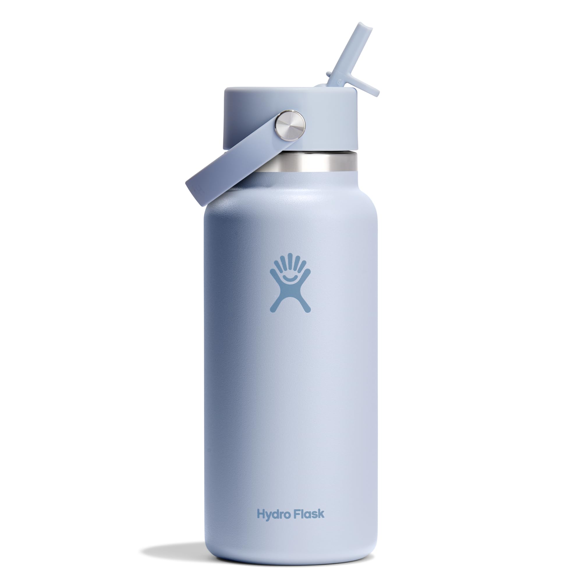 Hydro Flask Water Bottle - Insulated Stainless Steel - Wide Straw Lid, Non Spill, Leakproof in 24 Oz Forest Green Arc