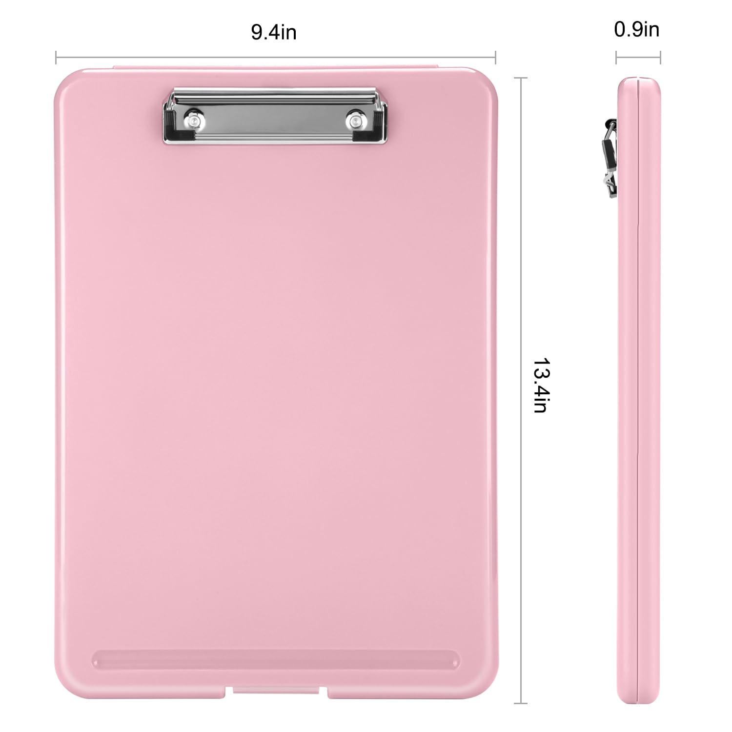 Sooez Clipboard with Storage, Plastic Storage Clipboards with Low Profile Clip, Nursing Clip Boards Foldable, Hanging Clipboard Case for Work, Teacher, Classroom Must Haves, Office School Supplies