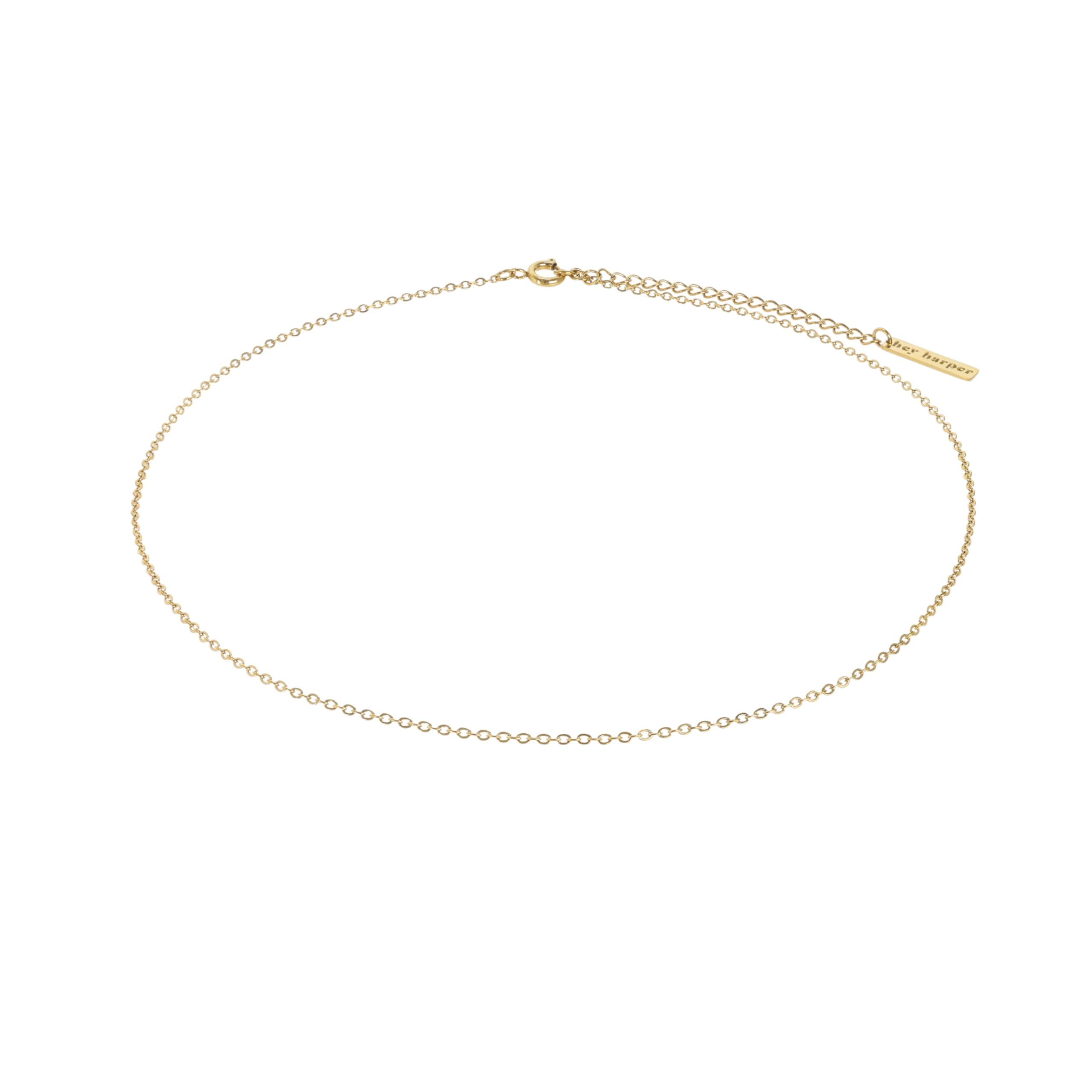 Hey Harper Gold Necklace For Women Trendy Necklace - 14K Golden PVD Coating Waterproof & Sweatproof Non Tarnish Jewelry Chain Necklaces