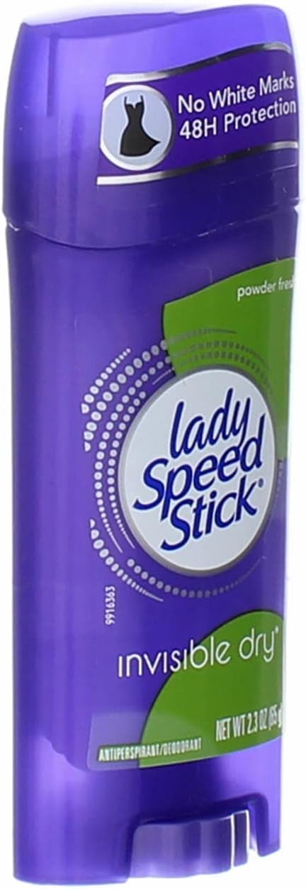 Lady Speed Stick Invisible Dry Antiperspirant & Deodorant, Powder Fresh - 2.3 oz - 4 pk