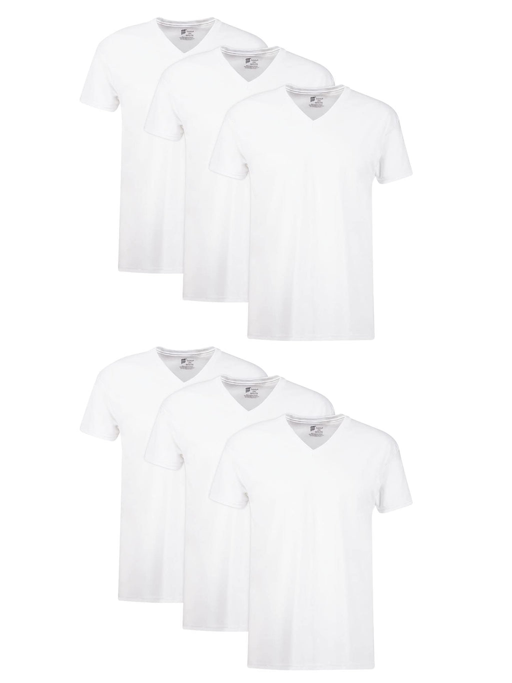 Hanes Men's Undershirts T-Shirt Pack, V-Neck Cotton Tees for Men, Moisture-Wicking, Odor Control, White Multi-Pack