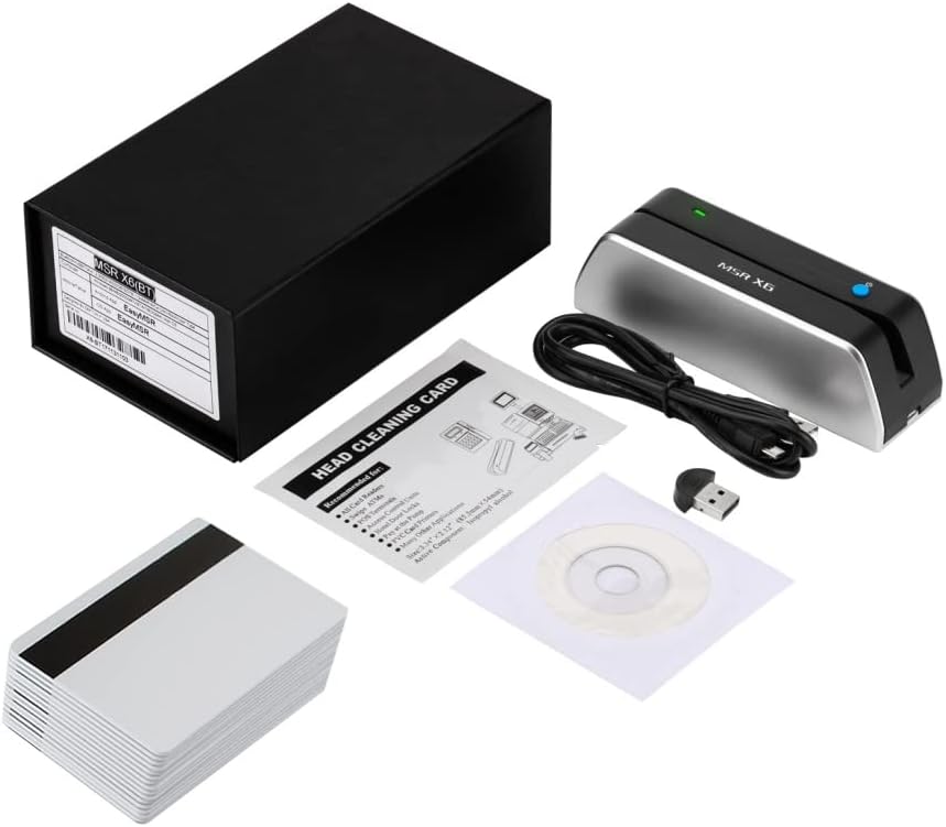MSR X6 Bluetooth VIP Card Swiper Reader Writer Encoder Hico 3 Tracks USB and Bluetooth