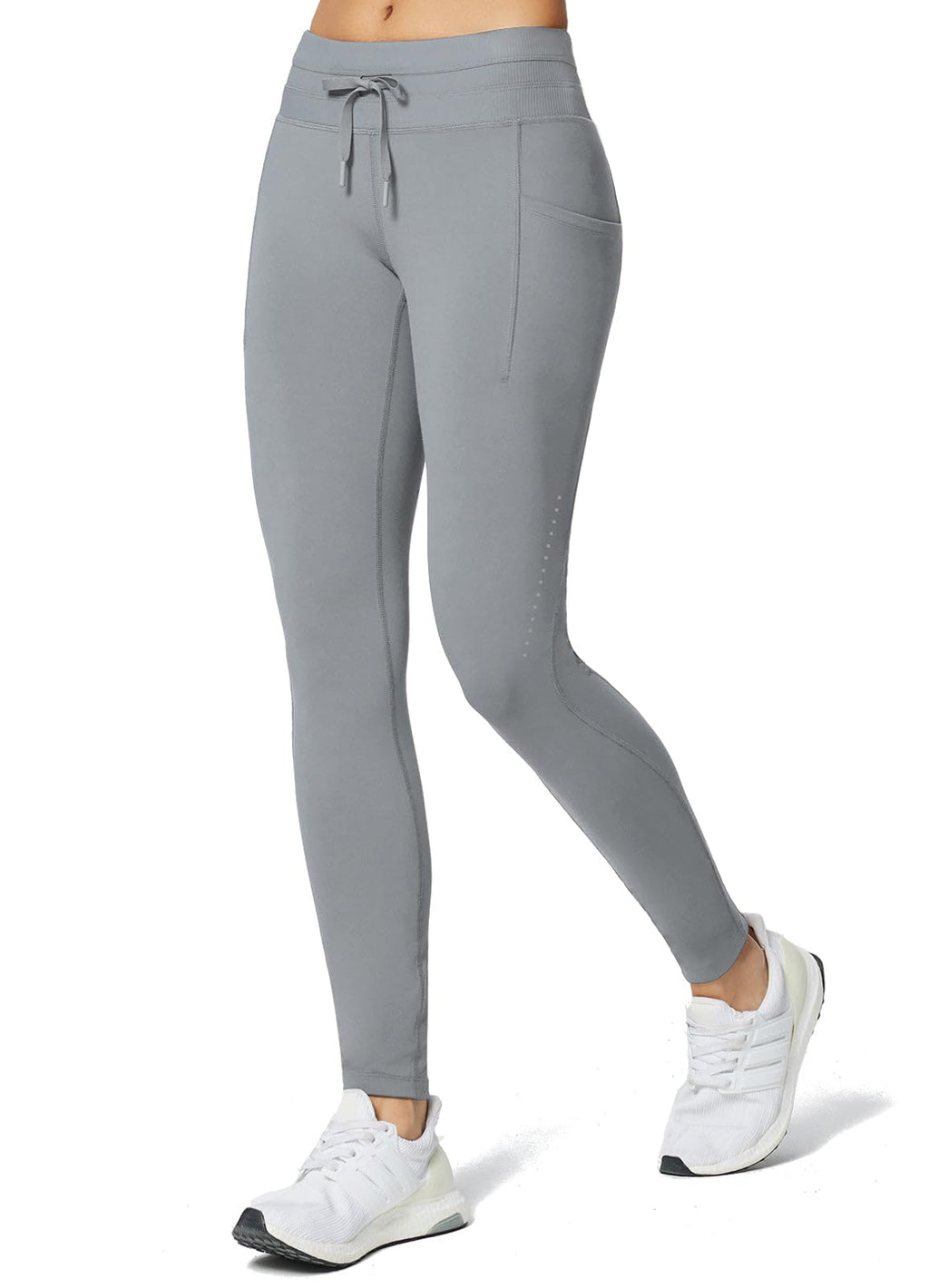 baleaf Women's Fleece Lined Leggings Water Resistant High Waisted Thermal Warm Winter Tights Ski Hiking Pants with Pockets